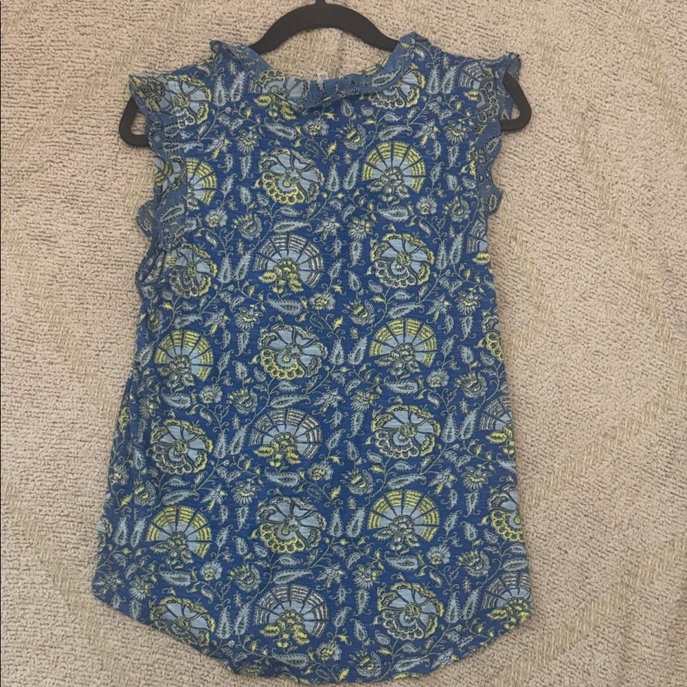 Lucky Brand Blue Paisley Sleeveless Blouse – Size Medium - Picture 3 of 3